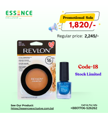 FARMASI NAIL COLOR BLUE +REVLON  PRESSED POWDER 