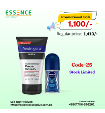 NIVEA MEN DEODORANT ROLL ON +NEUTROGENA MEN FACE SCRUB