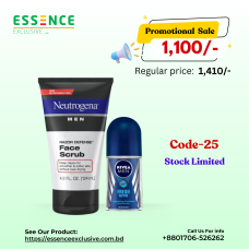 NIVEA MEN DEODORANT ROLL ON +NEUTROGENA MEN FACE SCRUB