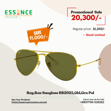 Ray.Ban Sunglass RB2025, Gld, Grn Pol