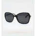 FEISEDY Vintage Square Polarized Sunglasses Trendy Cateye Ladies Oval Elegant Sun Glasses for Women Men B2760 (BLK LENS)