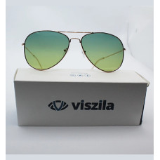 Viszila Classic Polarized Aviator Sunglasses For Men/Women - Premium Womens Shades. Fashion Gold Metal Frame & Gradient Lens (BLUE)