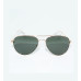 Wowsun Classic Polarized Aviator sunglass For Women Men with Case ( Golden Frame,Green lens)