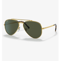 Ray.Ban Sunglass RB3625 New Aviator, GLD SHN, GRN