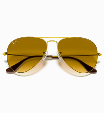 Ray.Ban Sunglass  Aviator Gradient Brn Lns, Gld Shn 