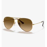 Ray.Ban Sunglass RB3025 Aviator Gradient, Gld Shy, Brn Grd 