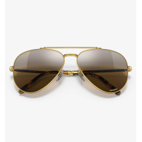 Ray.Ban Sunglass RB3625 NEW AVIATOR, GLD SHN, BRN PGMZ