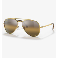 Ray.Ban Sunglass RB3625 NEW AVIATOR, GLD SHN, BRN PGMZ