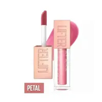 Maybelline Lifter Gloss, Hydrating Lip Gloss with Hyaluronic Acid, High Shine for Plumper Looking Lips, Petal, Warm Pink Neutral, 0.18 Ounce