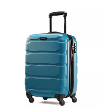 Samsonite Omni PC Hardside Expandable Luggage with Spinner wheels, Checked -Large 28-inch, Teal 