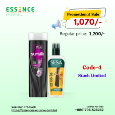 SESA HAIR OIL-100ML+SUNSILK BLACK SHINE SHAMPOO 320ML