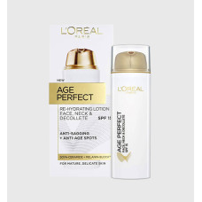 Loreal Paris Age Perfect Re-Hydrating Lotion Face, Neck & Decollete SPF15 - 50ml 